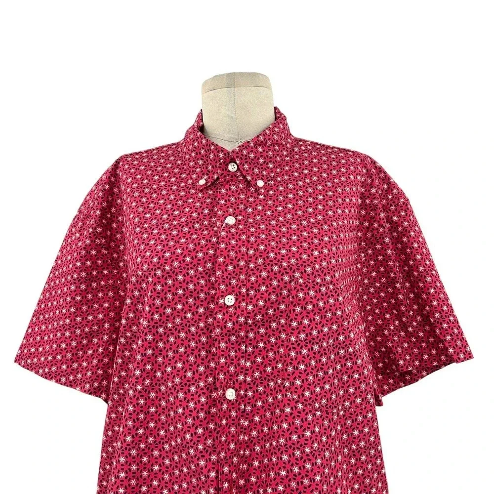 J. Crew Shirt‎ Slim Short Sleeve Stretch Secret Wash Cotton Poplin Top Size XL